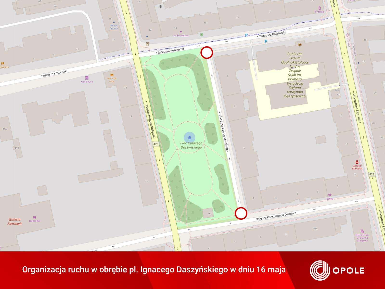 mapa sytuacyjna - Pl. Daszyńskiego