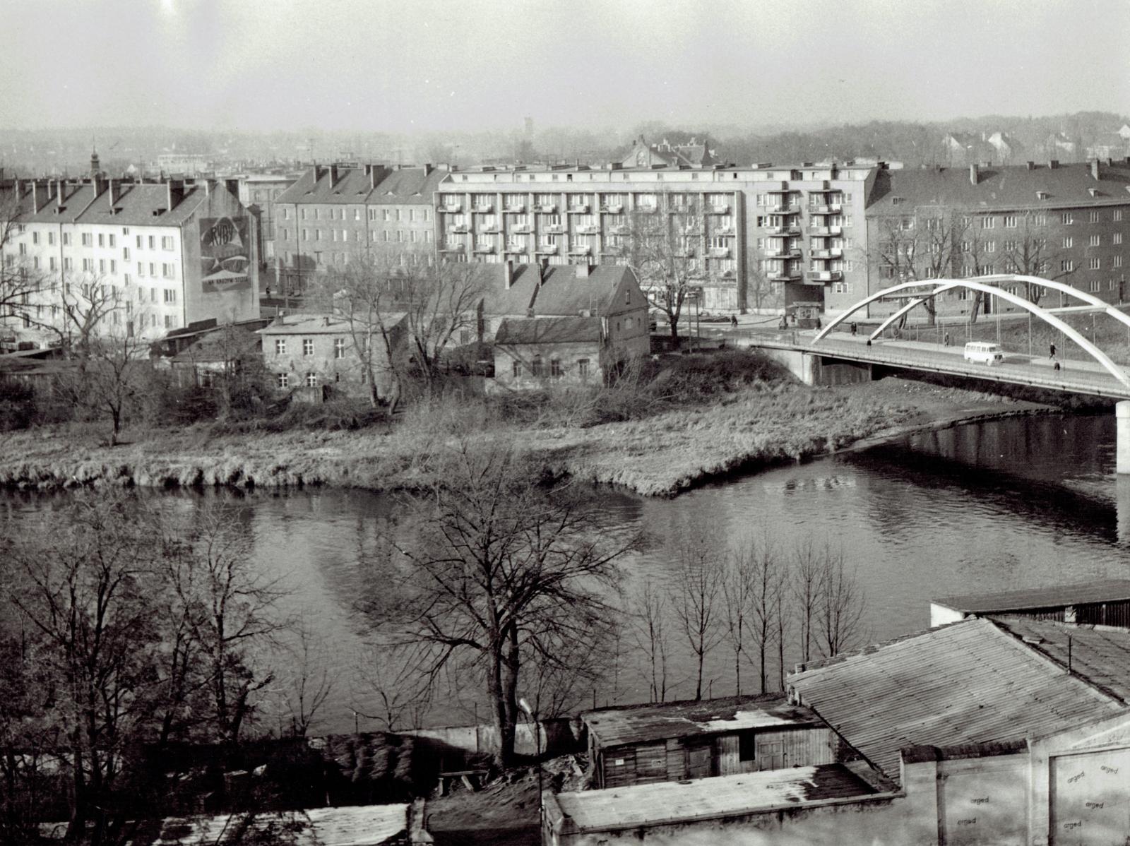 Widok w kierunku Zaodrza, fot. L. Olejnik, lata 60. XX wieku.