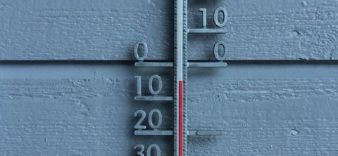 Niska temperatura na termometrze